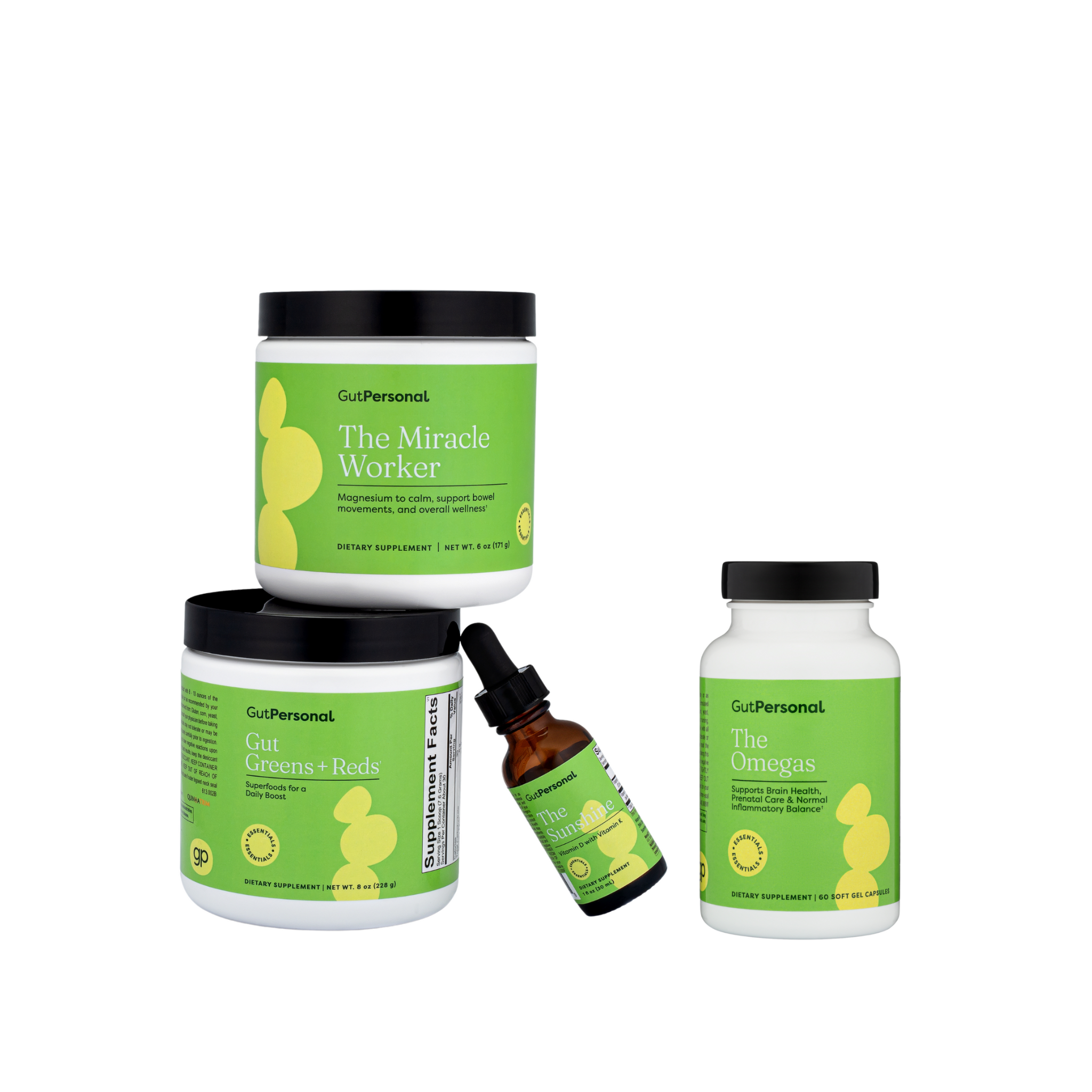 image of the products inside Daily Wellness Essentials Bundle by gutpersonal