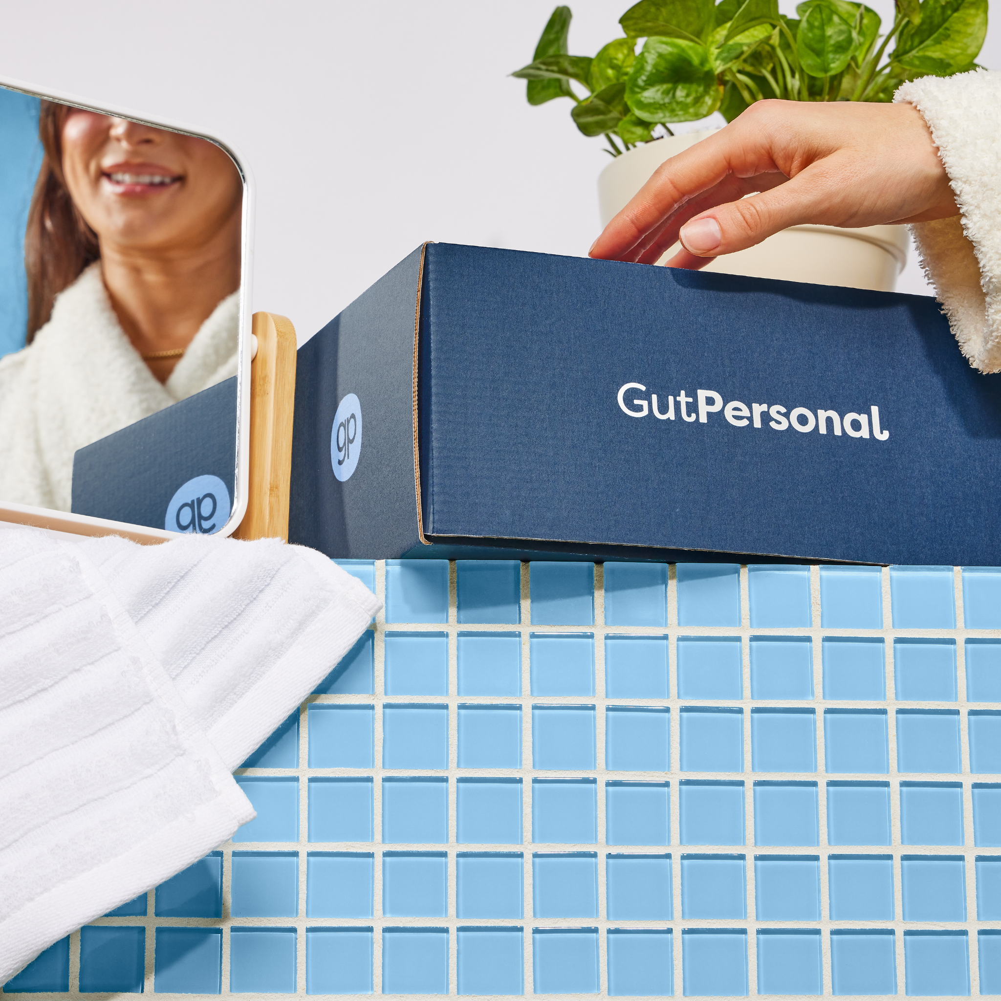 gutpersonal package in bathroom